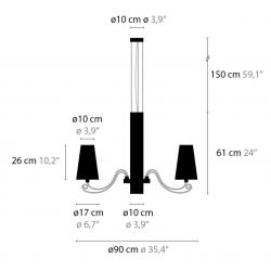 Maten - Hanglamp - Arabian H6+1 - Ilfari