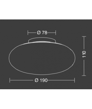 Maten - LED Plafondlamp - 9301-1 Amor D - Holtkotter