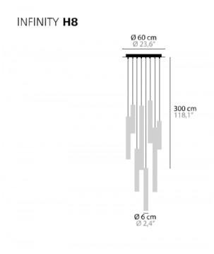 Afmetingen - Hanglampen - H8 Infinity - Ilfari
