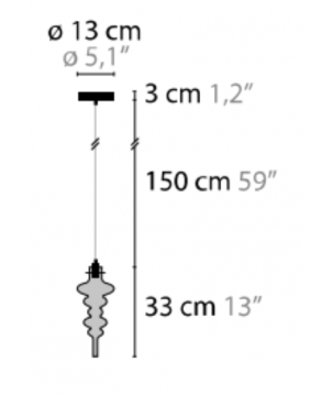 Afmetingen - Details - Hanglampen - H1 Reflexx - Ilfari