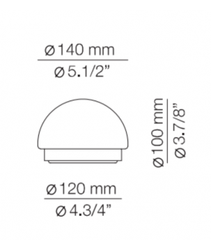 Afmetingen - LED tafellamp - M3836 Circ - Estiluz