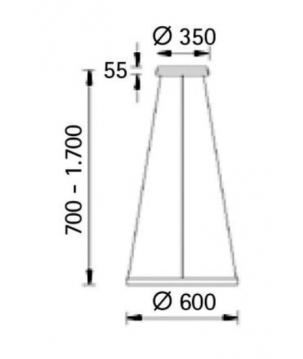 LED Hanglamp - 51.501.05 Lisa - Knapstein