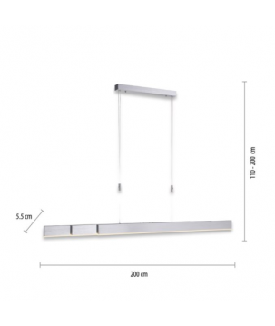 Afmetingen - Info - LED Hanglamp - 100.535.03 E-Slide - Paul Neuhaus