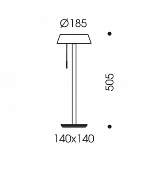Afmetingen - LED Tafellamp - 45-883 Glance - Oligo