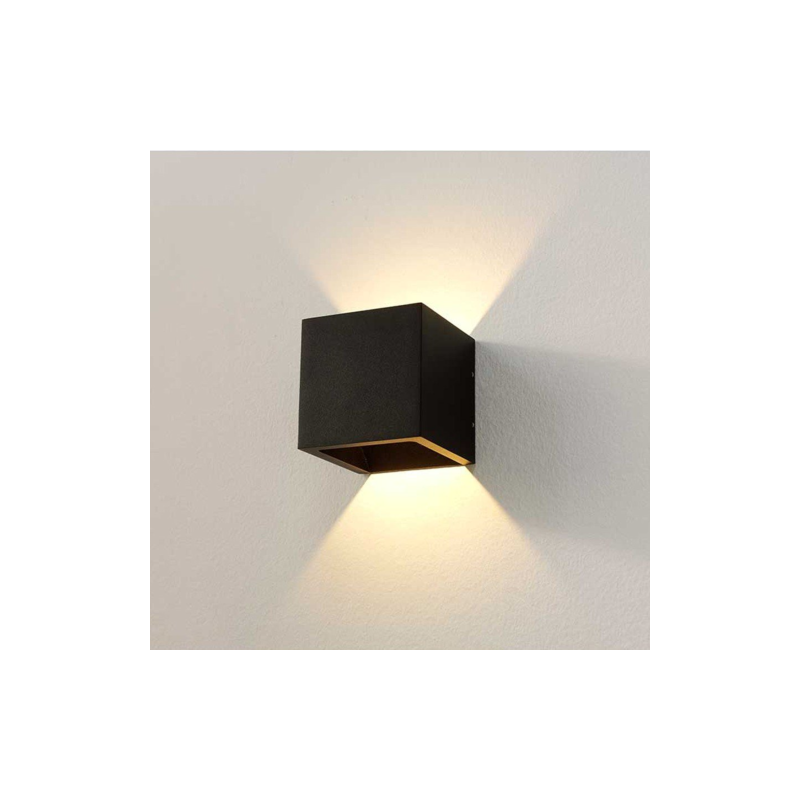 Wandlampen - 8957 Cube Zwart - Artdelight