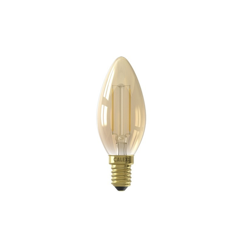 Kaarslamp - E14 - Filament Goud - 2W - Calex