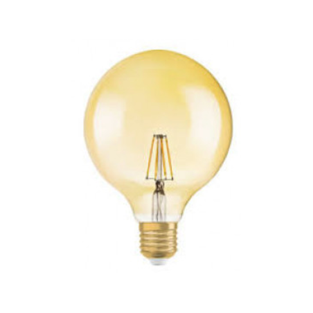 Globelamp - E27 - Fila 125mm Goud Dim - 6,5W - Osram