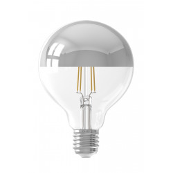 Kopspiegellamp - E27 - Fila Globe G95 Zilver - 4W - Calex