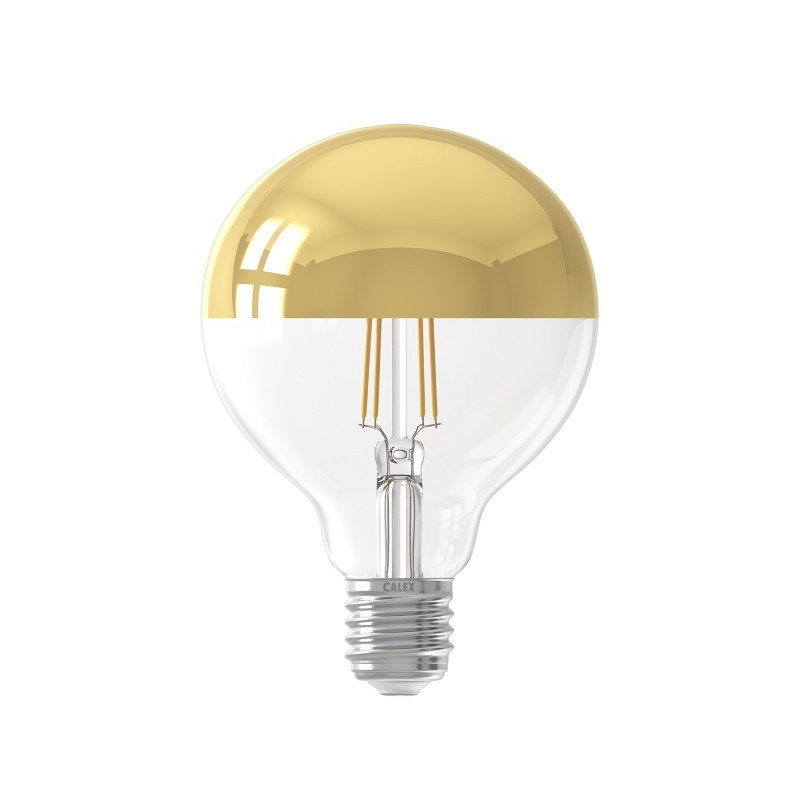 Kopspiegellamp - E27 - Fila Globe G95 Goud - 4W - Calex