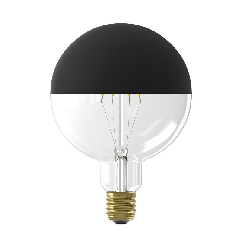 Kopspiegellamp - E27 - Fila Globe G125 Zwart - 4W - Calex