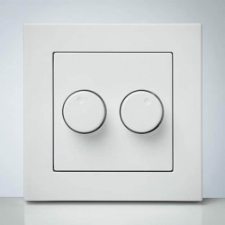 LED Inbouwdimmer - Duo Afdekplaatjes - mat wit- Ionled
