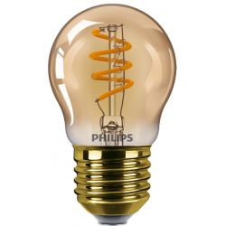 Kogellamp - E27 - Fila Vintage Goud Dim - 4,5W - Philips