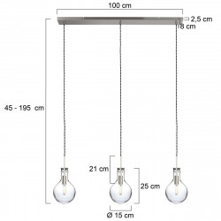 Maten - LED hanglamp 1892ST Elegance - Steinhauer